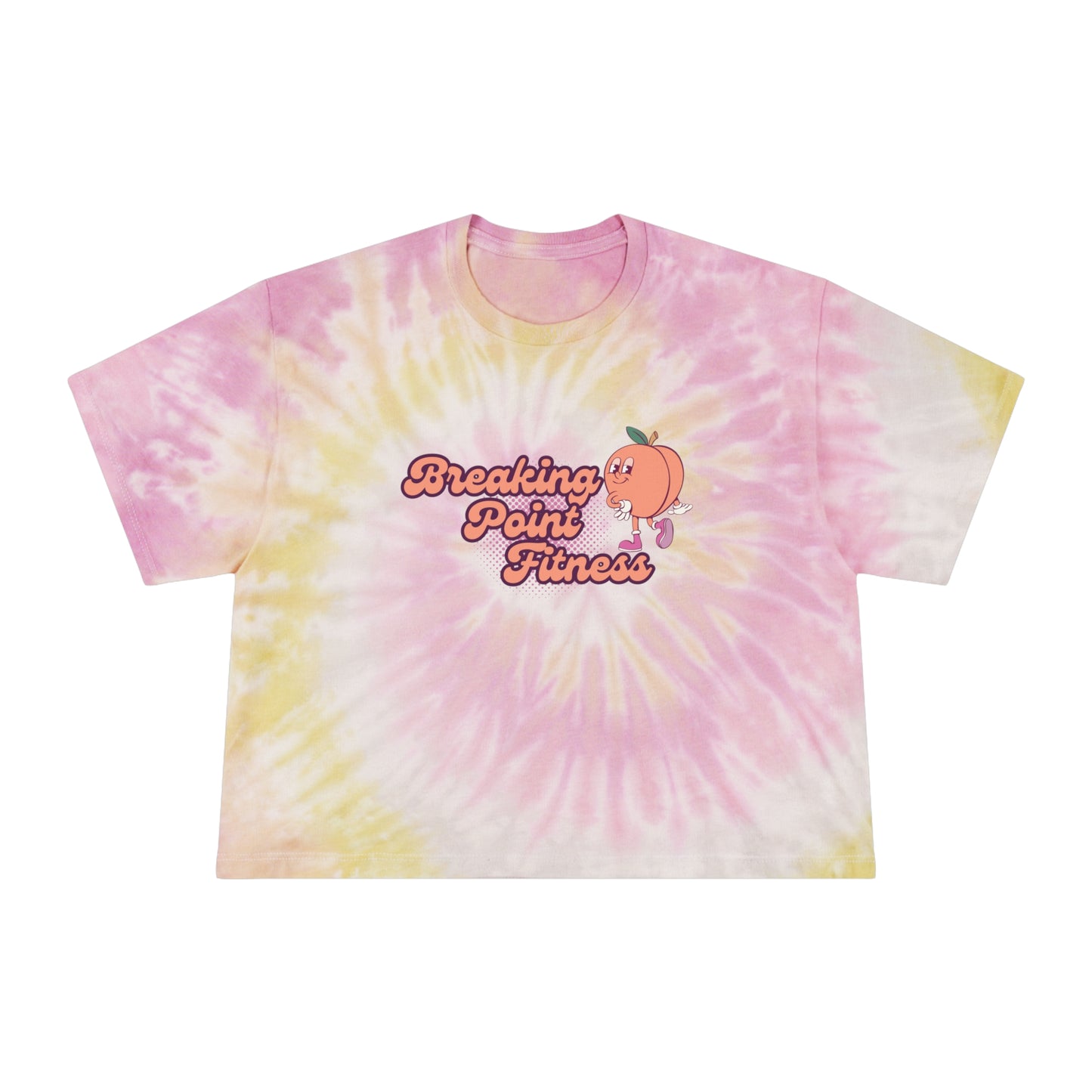 Women's Peach BPF Tie-Dye Crop Tee